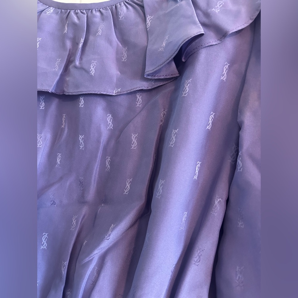 Vintage YSL Yves Saint Laurent Silk Dress w/ Removable Wrap Skirt, EUC - Picture 8 of 14